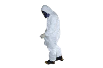 Technician in Hazmat Suit 